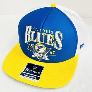 Fanatics St. Louis Blues‎ Vintage Foam Hat Cap Adjustable Snapback Blue NHL